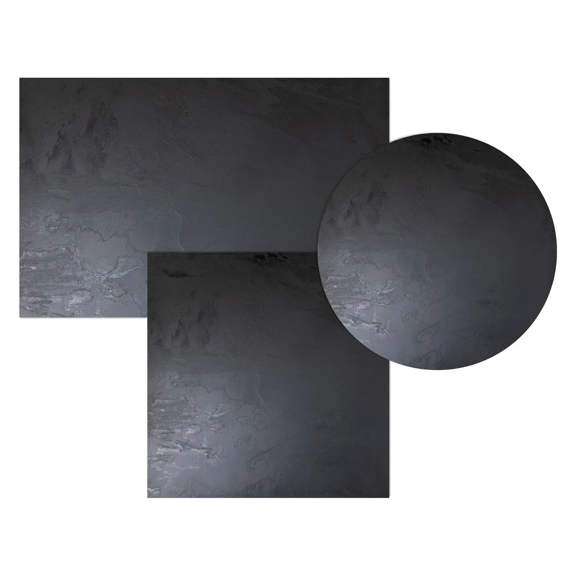 PREMIUM-Serie: Tischplatte Compact 12mm HPL Dekor Black Slate Terrassentischplatte Outdoor