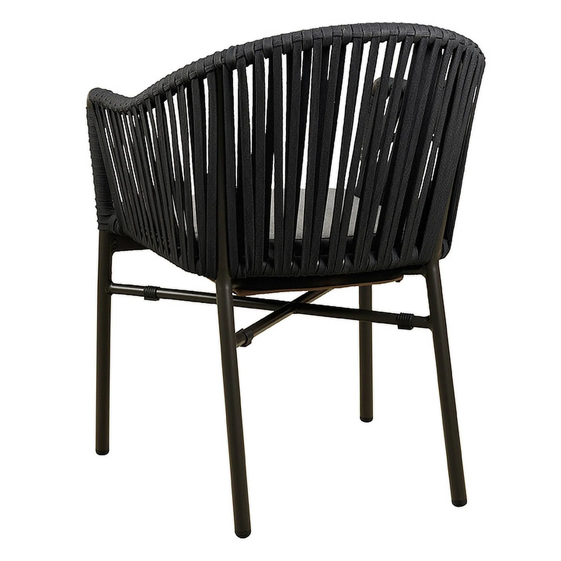 Sessel Reni, Geflecht darkgrey, Textilen, Terrassensessel, Outdoorsessel
