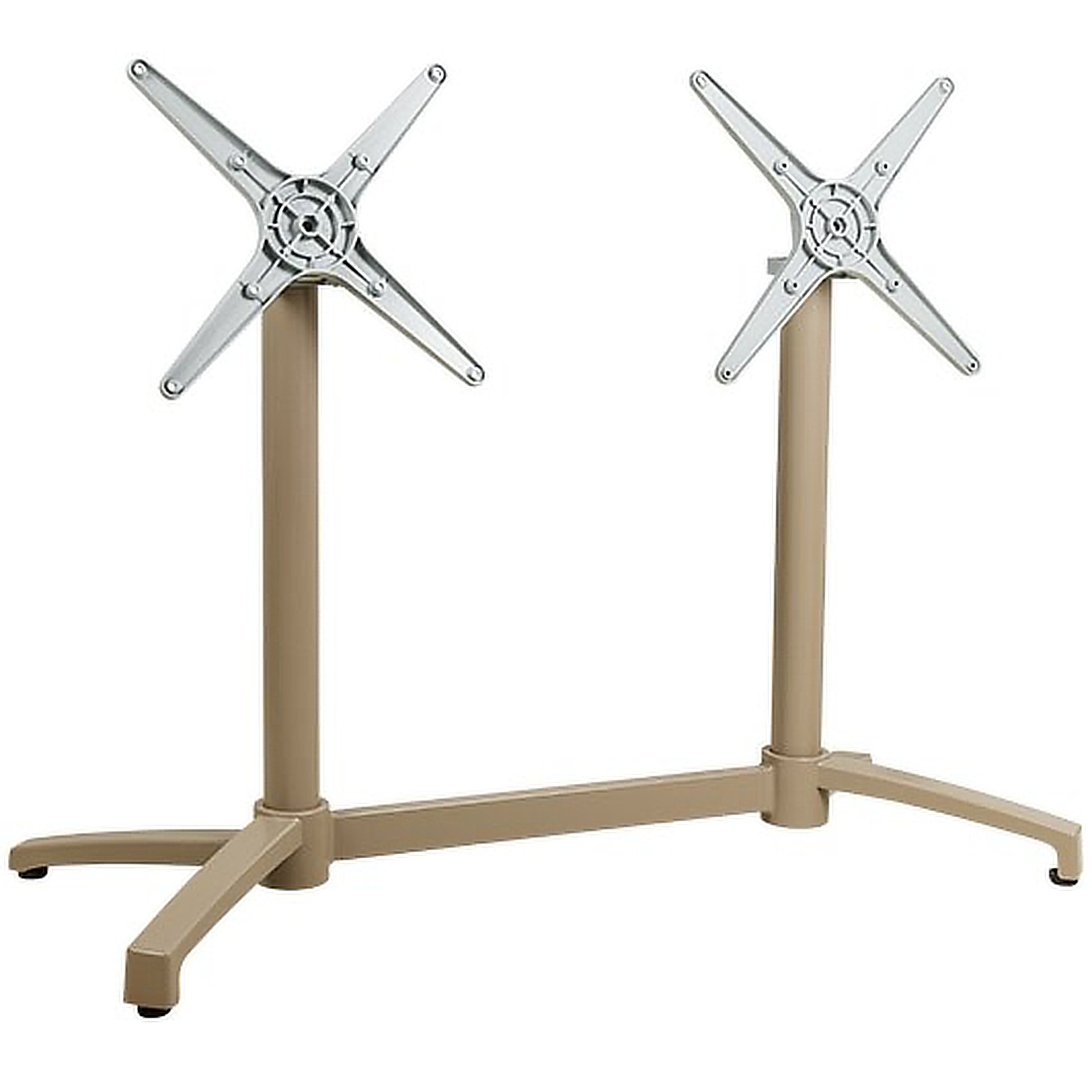 SELECT-Serie: Tischgestell Velos-2K klappbar, Aluminium taupe pulverbeschichtet, Outdoor, Terrasse