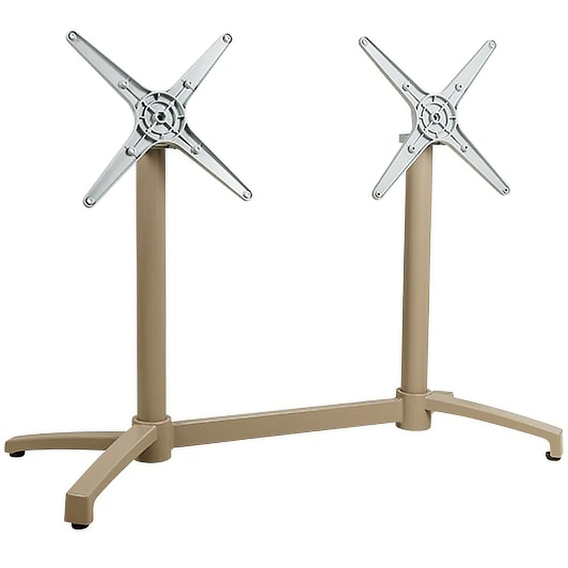 SELECT-Serie: Tischgestell Velos-2K klappbar, Aluminium taupe pulverbeschichtet, Outdoor, Terrasse