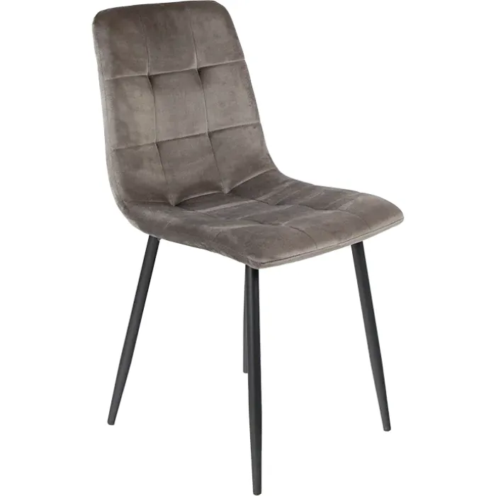 Stuhl Damia, Polster Grau, Gestell Anthrazit, Polsterstuhl, Factory Industrie Design