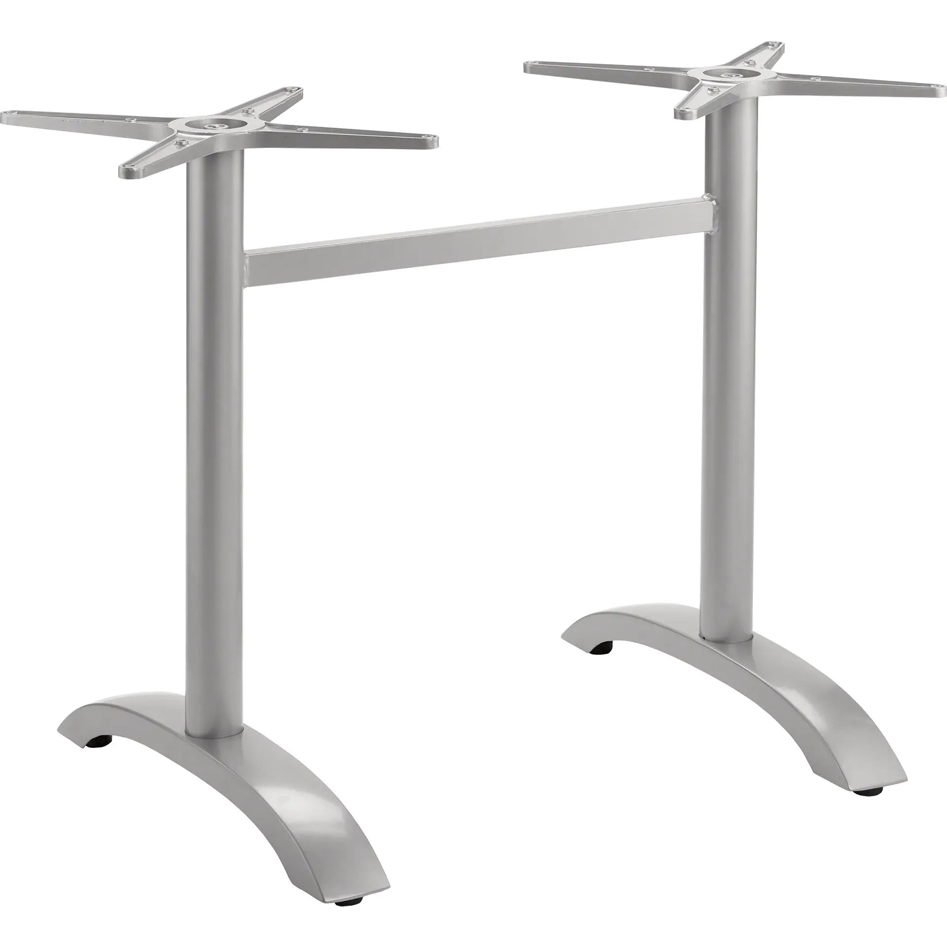CLASSIC-Serie: Tischgestell Irena-2 Aluminium silber pulverbeschichtet, Outdoor, Terrasse
