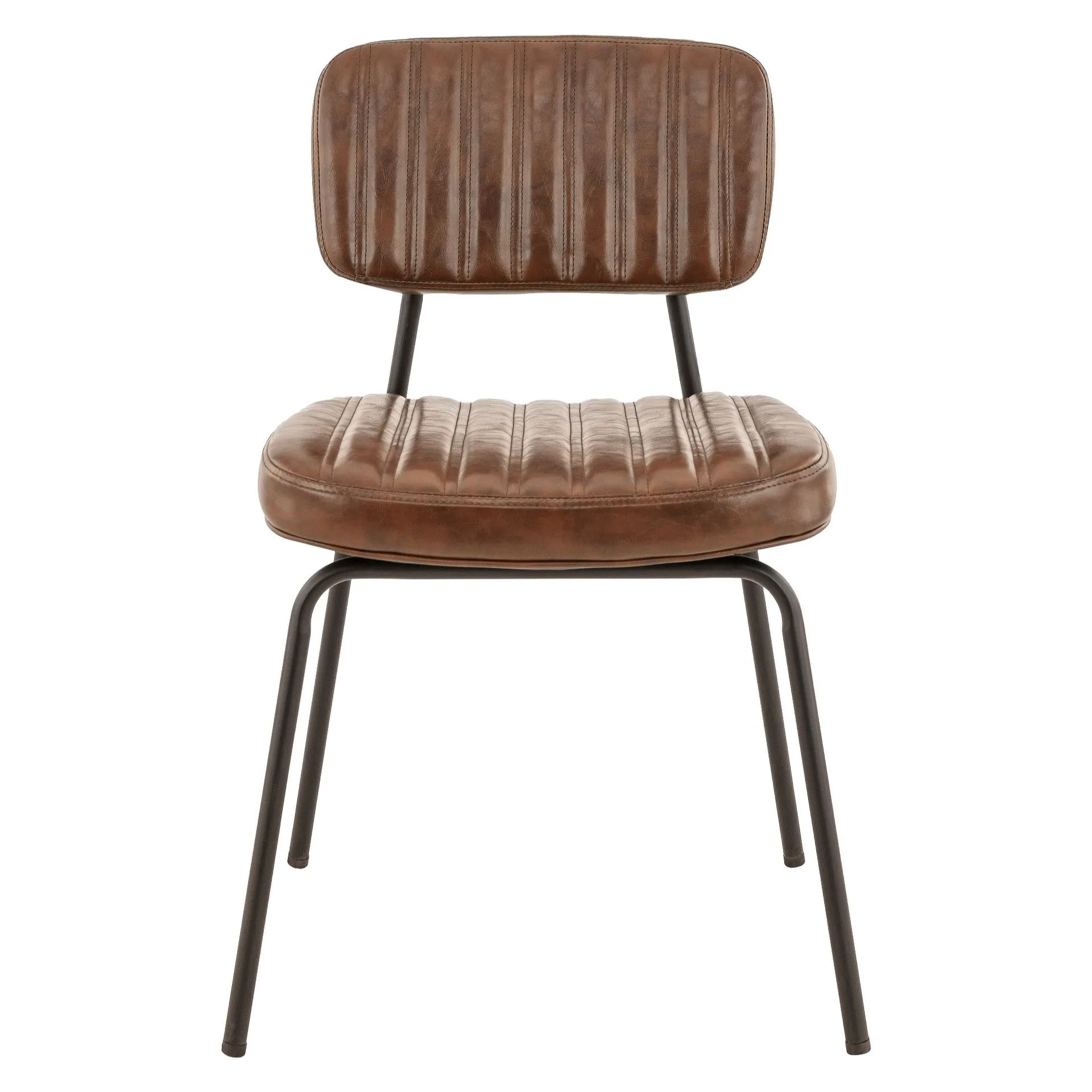 Stuhl Lena, Polster Brown, Schwarz, Polsterstuhl, Factory Industrie Design