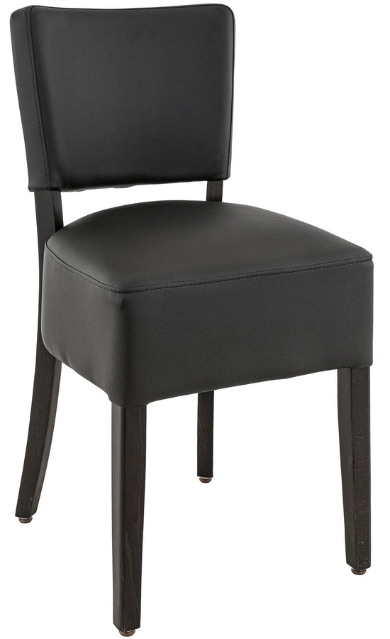 Hardy-Black-9100 Gastronomiemöbel Gastronomiestuhl Hardy, Polster Black, Wenge, Polsterstuhl, Restauranstuhl