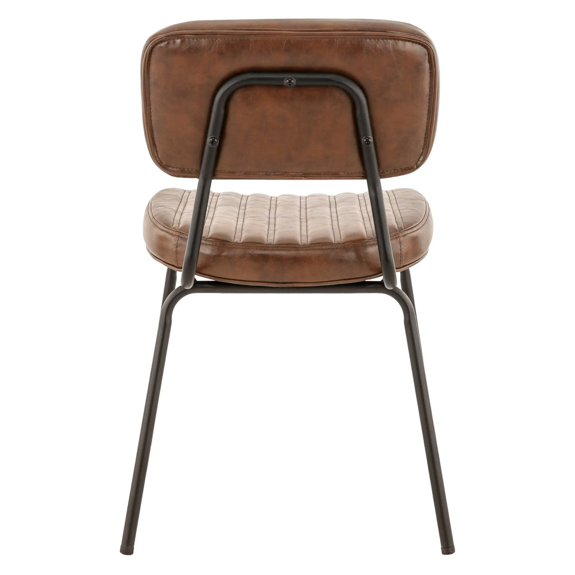 Stuhl Lena, Polster Brown, Schwarz, Polsterstuhl, Factory Industrie Design