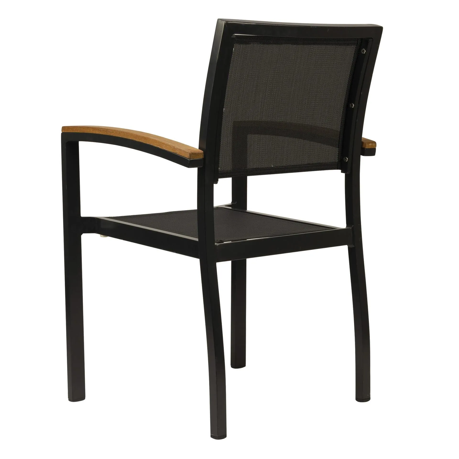 Stuhl Carmen, Gewebe black, Textilen, Gestell black, Terrassenstuhl, Outdoorstuhl
