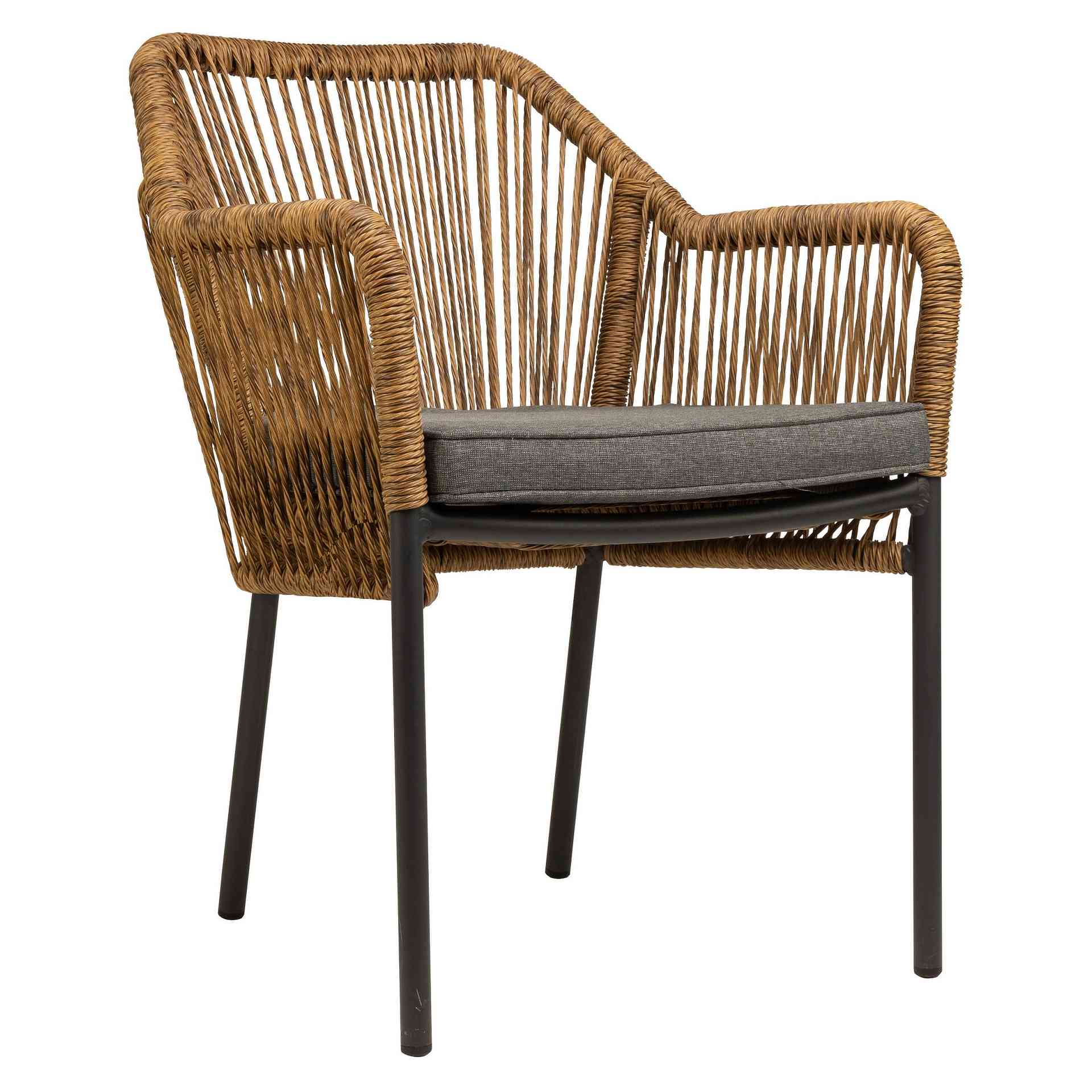 Sessel Marlis, Geflecht natur, Seilgeflecht, Terrassensessel, Outdoorsessel