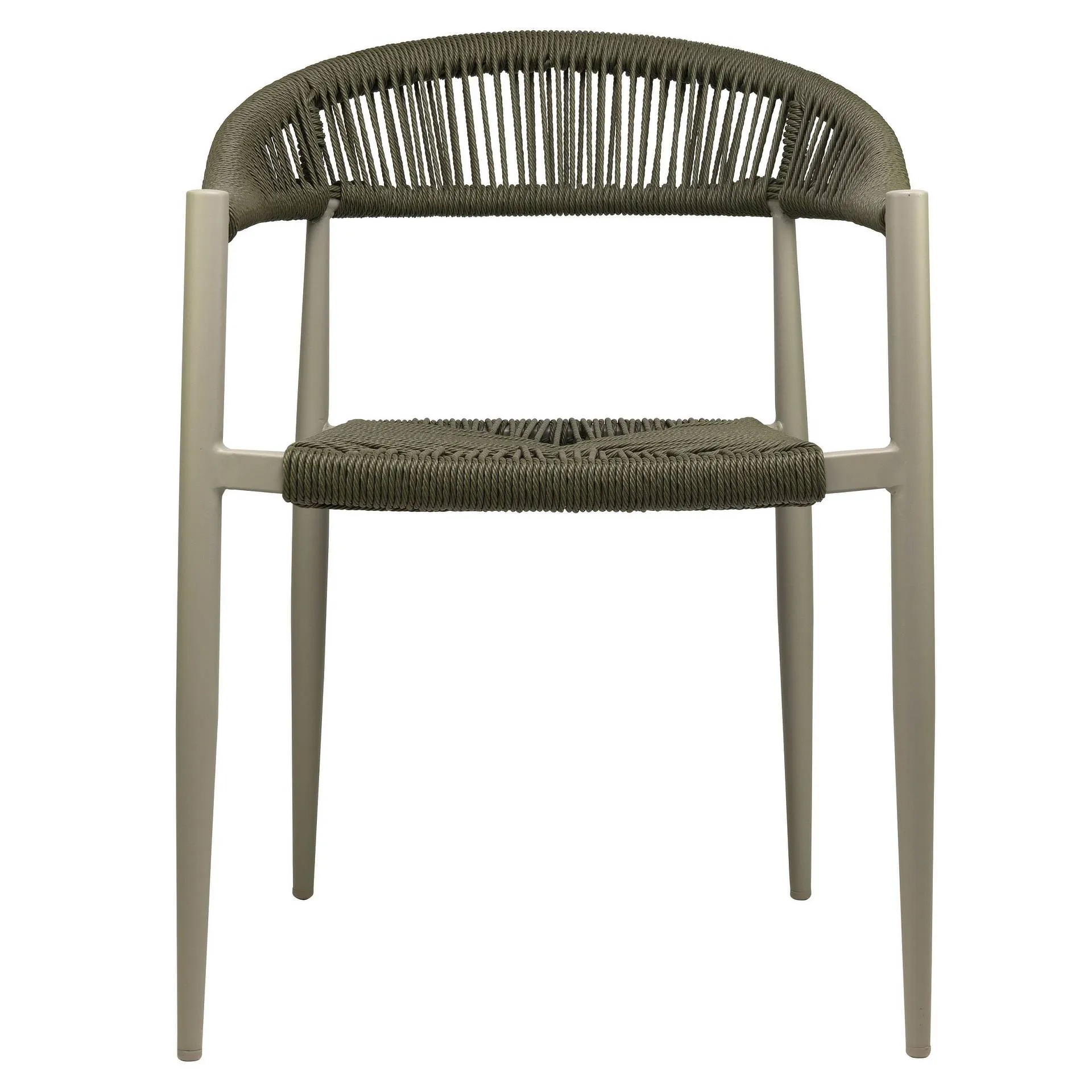 Sessel Nessa, Geflecht green, Gestell green, Seilgeflecht in Binsenoptik, Terrassensessel, Outdoorsessel