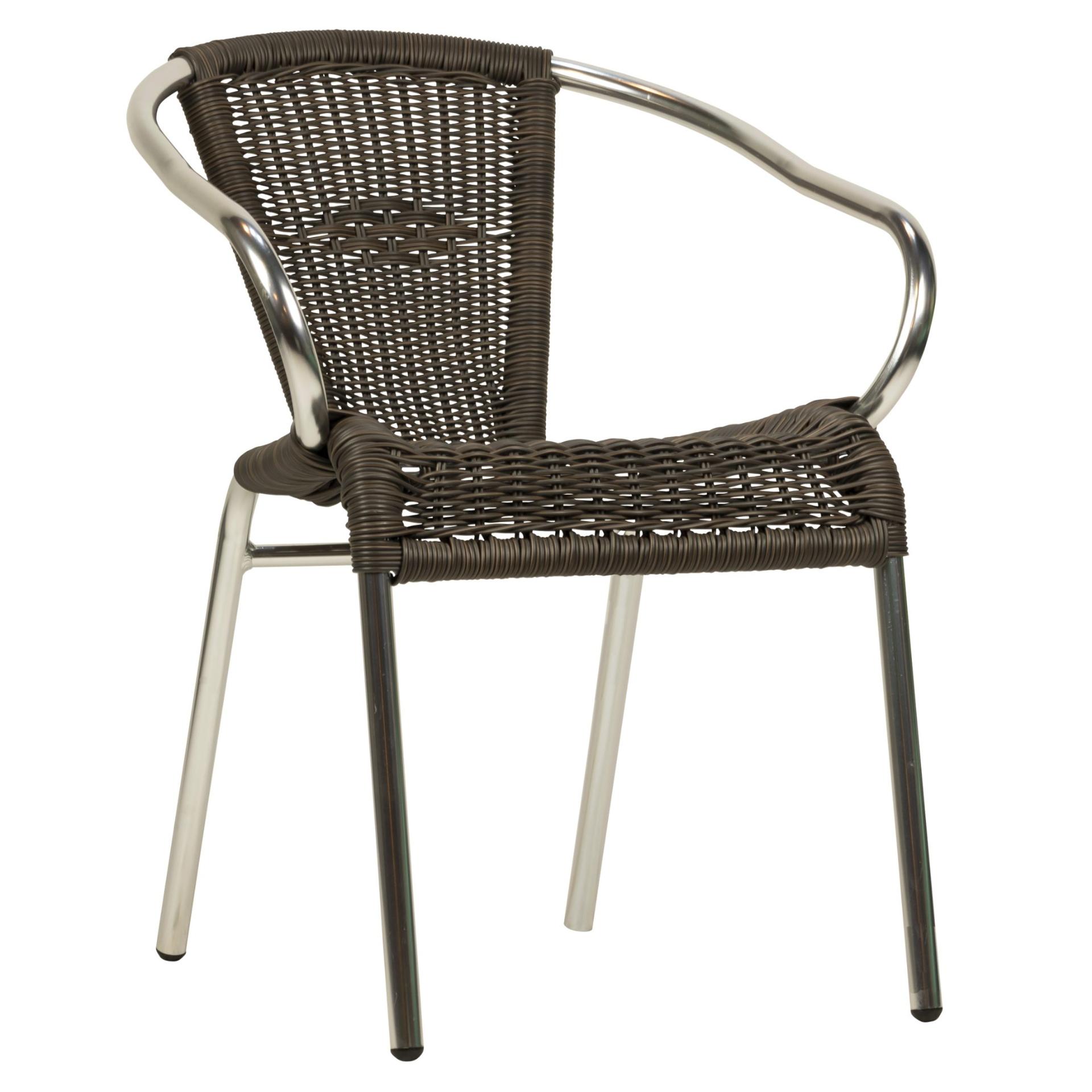 Stuhl Leopold, Gewebe coffee, Polyrattan, Terrassenstuhl, Outdoorstuhl