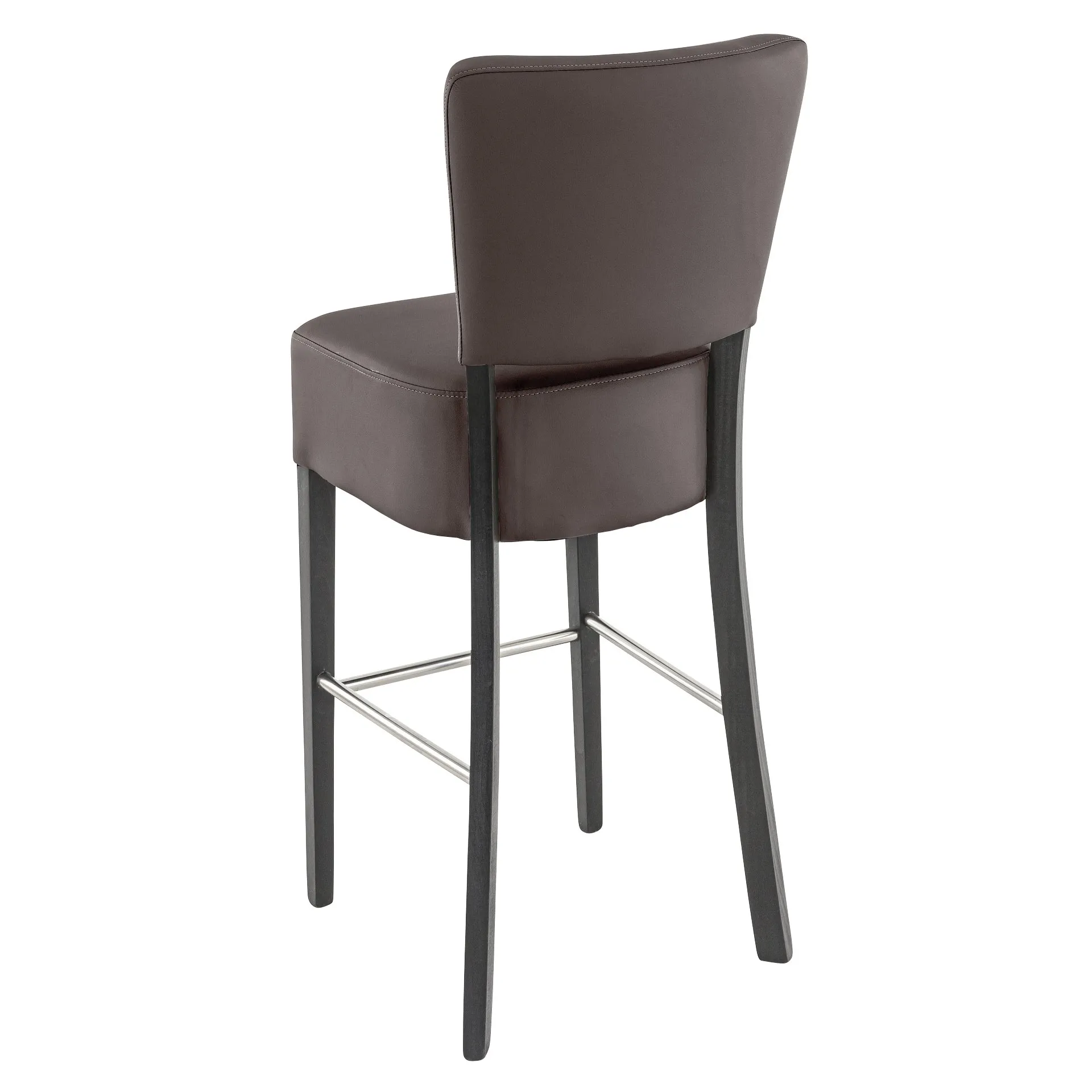 Hocker Hardy, Polster Choco, Wenge, Polsterbarhocker, Gastronomiebarhocker