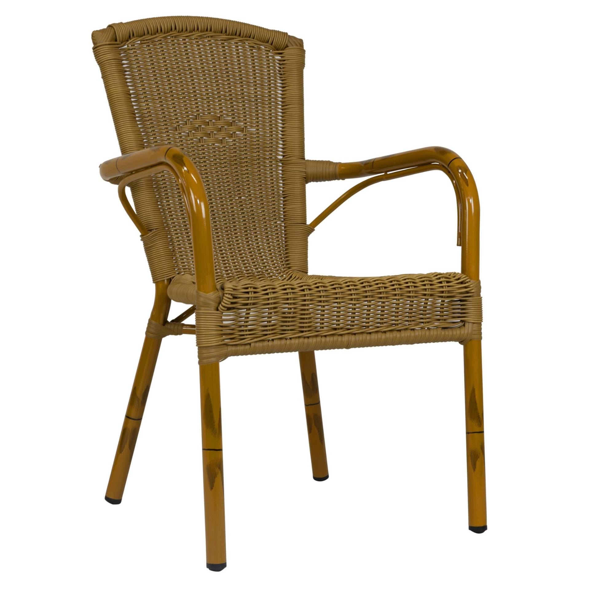 Stuhl Bertold, Gewebe natural, Polyrattan, Terrassenstuhl, Outdoorstuhl