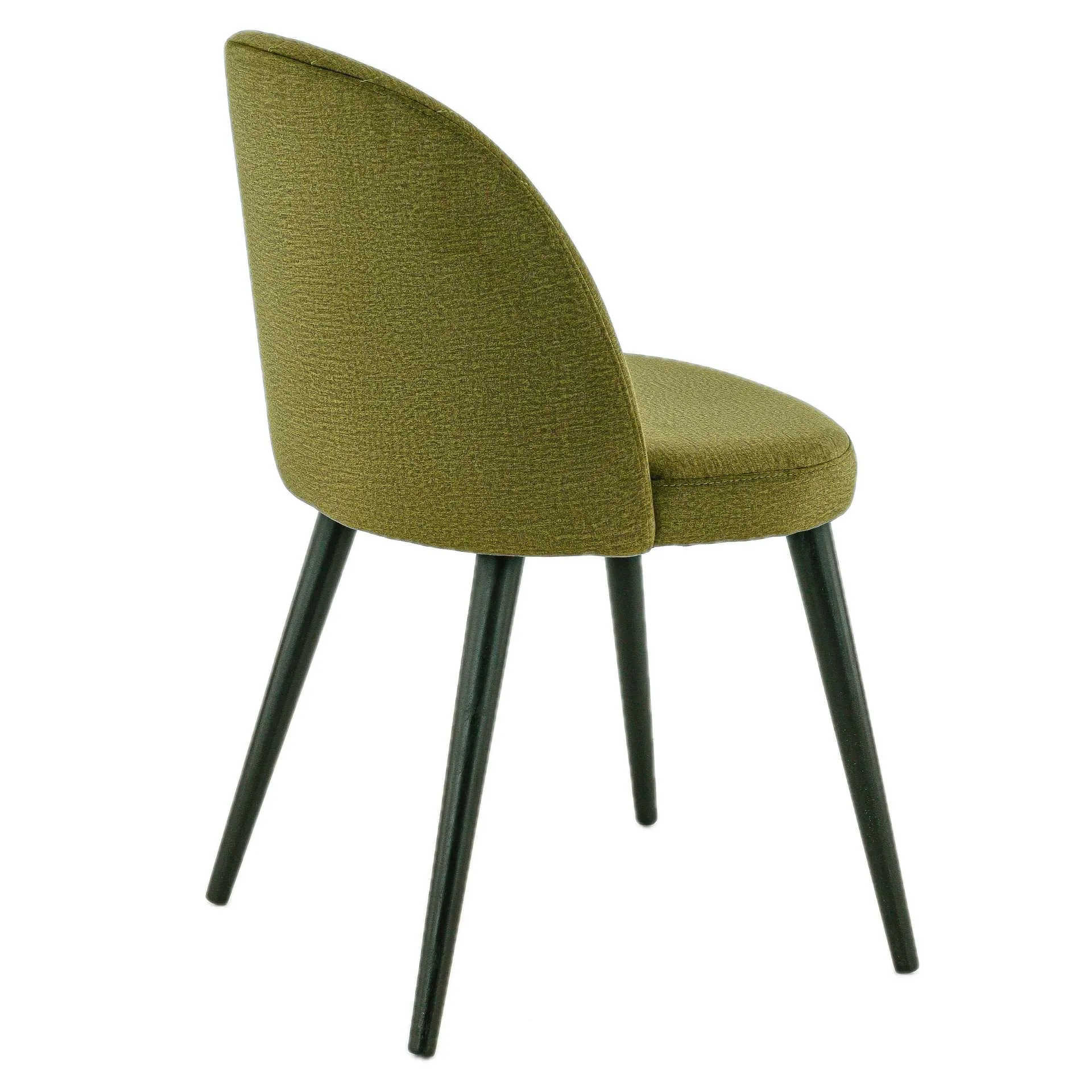 Stuhl Lynn, Polster Olive, Schwarz, Polsterstuhl, Restaurantstuhl