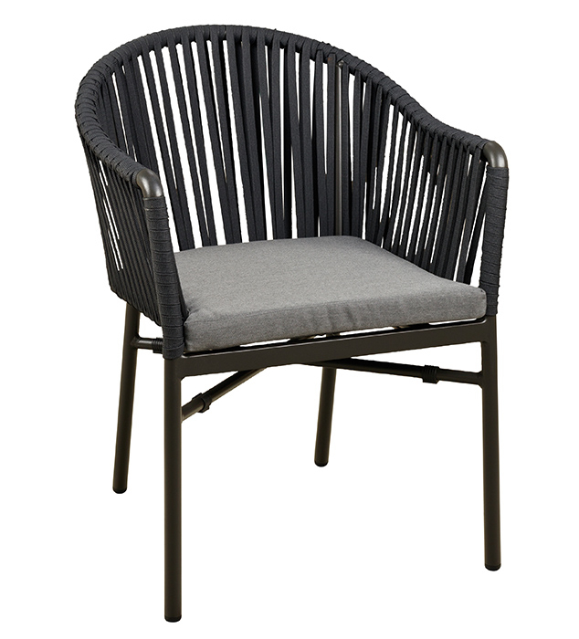 Reni-Grey Terrassensessel Reni, Textilen-Geflecht darkgrey, Terrassensessel, Outdoorsessel