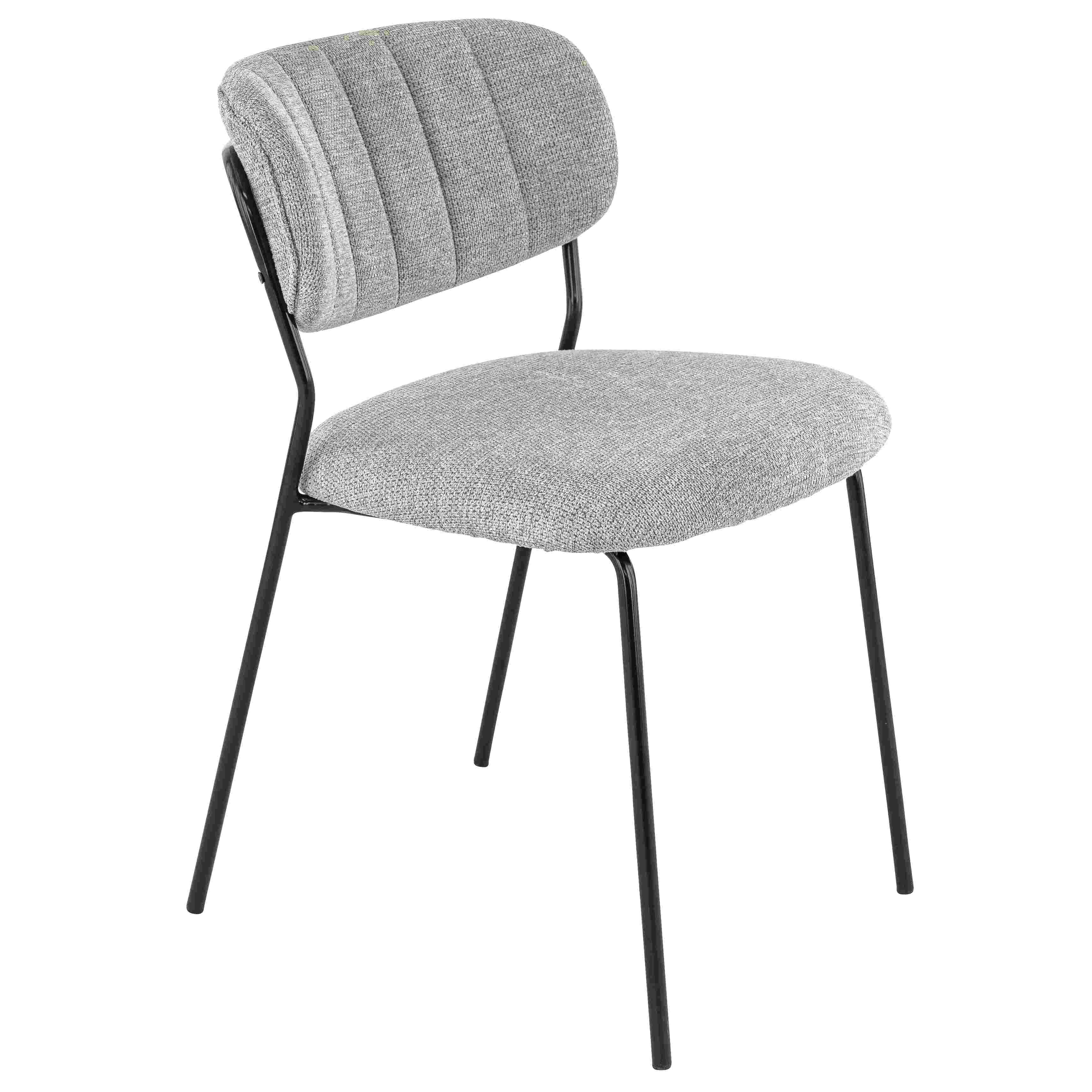 Stuhl Clinton, Polster Grau, Schwarz, Polsterstuhl, Factory Industrie Design Stuhl Clinton, Polster Grau, Schwarz, Polsterstuhl, Factory Industrie Design