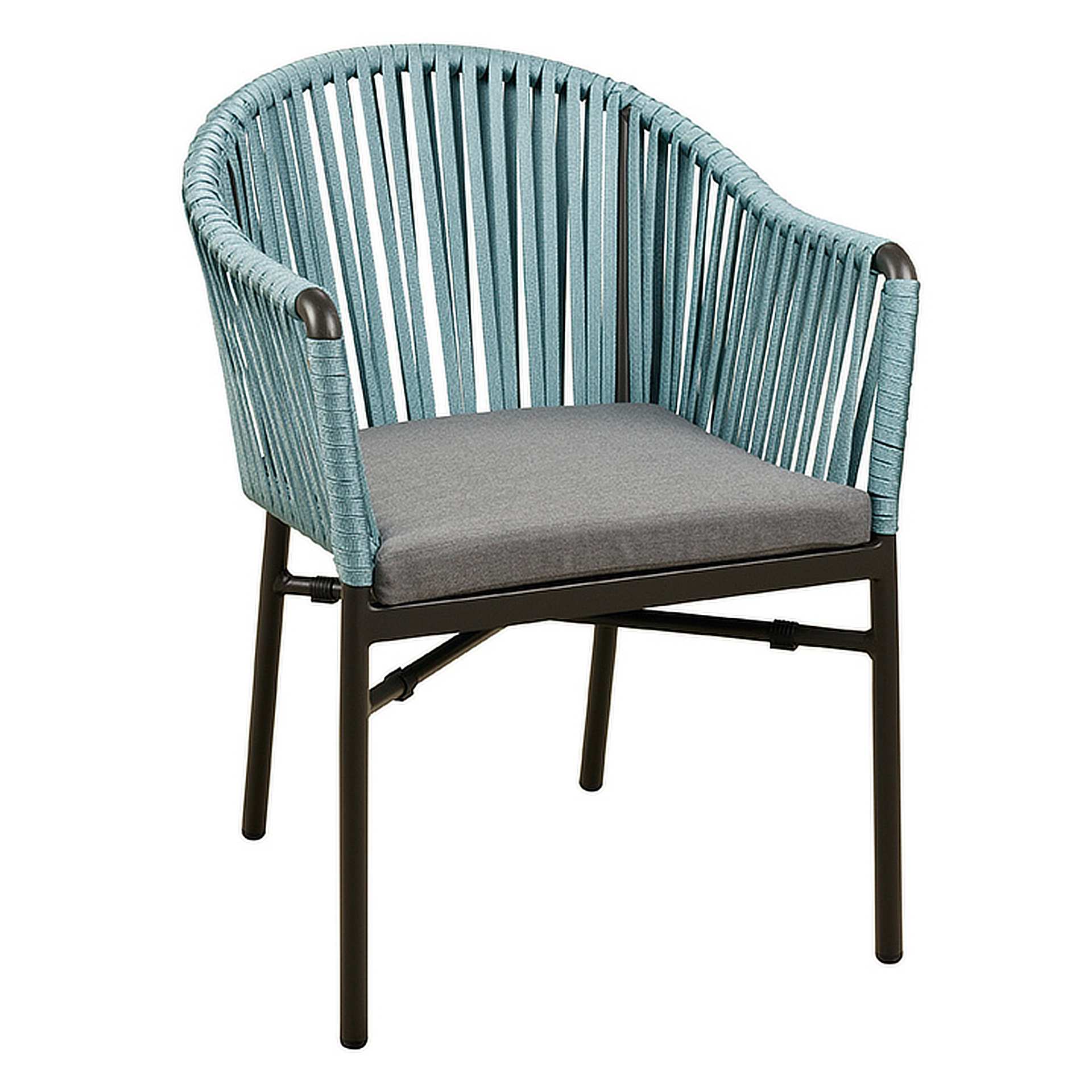 Sessel Reni NEW, Geflecht blue, Textilen, Terrassensessel, Outdoorsessel