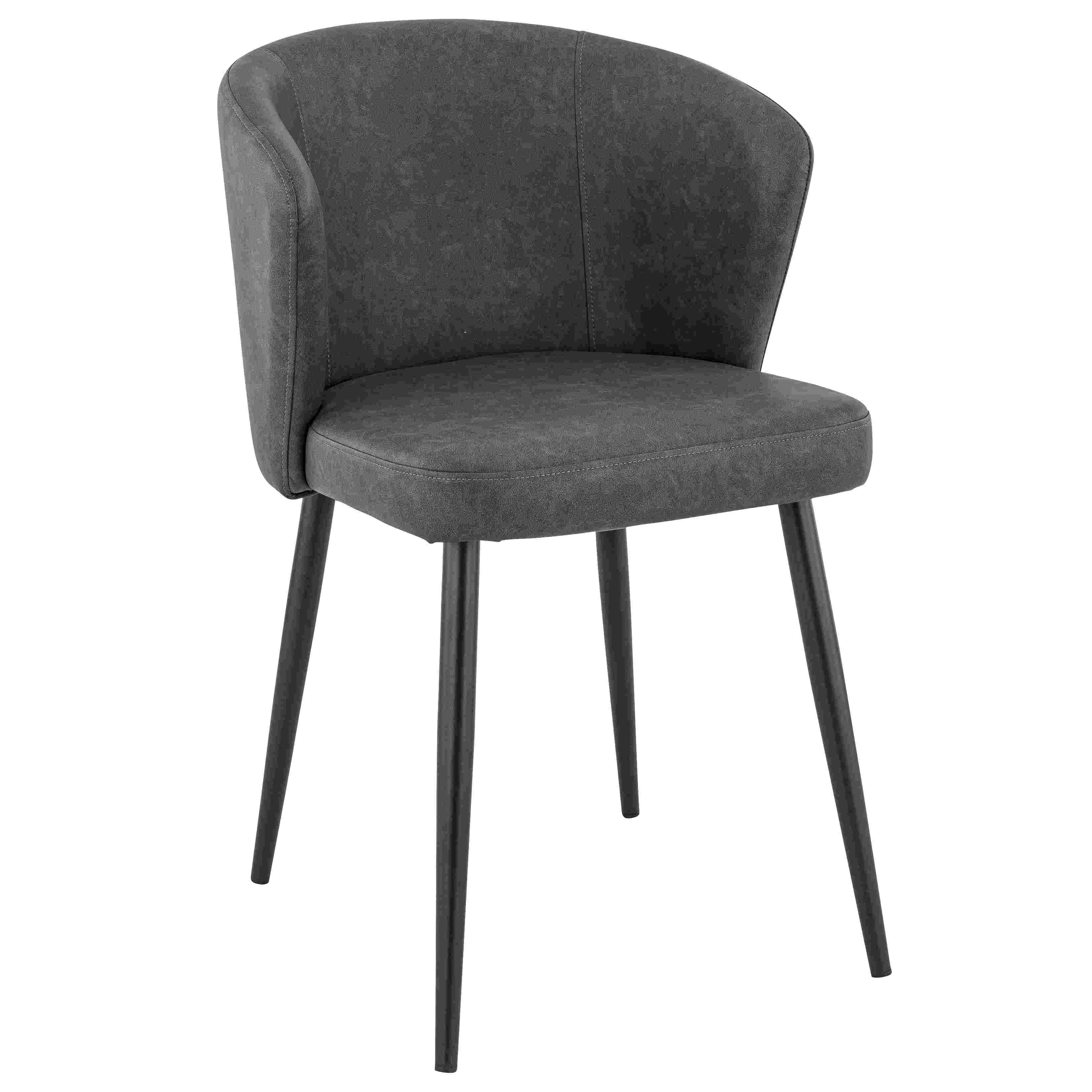 Stuhl Dimitri, Polster Anthrazit, Schwarz, Polsterstuhl, Factory Industrie Design Stuhl Dimitri, Polster Anthrazit, Schwarz, Polsterstuhl, Factory Industrie Design