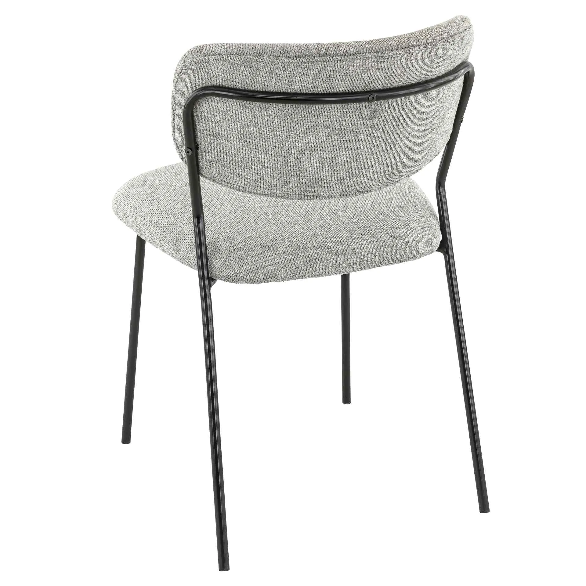 Stuhl Clinton, Polster Grau, Schwarz, Polsterstuhl, Factory Industrie Design