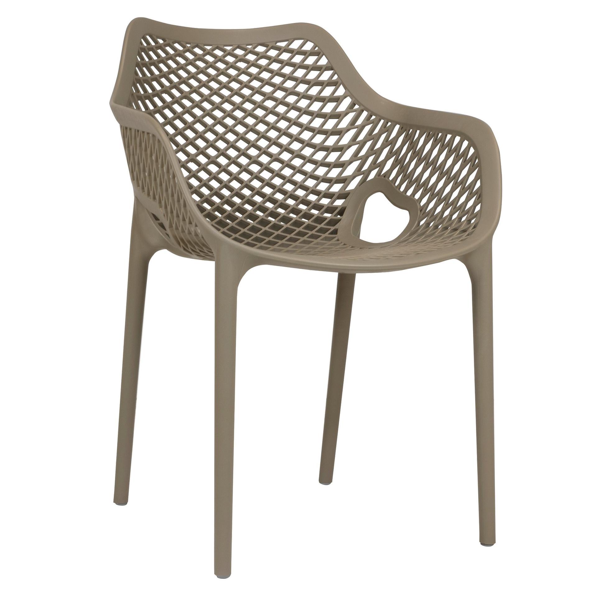 Sessel Air AL Taupe FiberglasPolypropylen, Terrassenstuhl, Outdoorstuhl