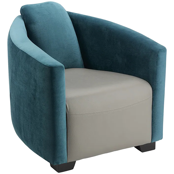 Sessel Henry, Polster Blue/Grau, Lobbysessel, Loungesessel Sessel Henry, Polster Blue/Grau, Lobbysessel, Loungesessel
