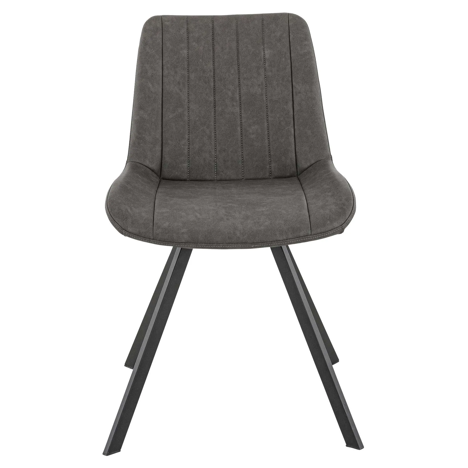 Stuhl Madison, Polster Anthrazit, Schwarz, Polsterstuhl, Factory Industrie Design