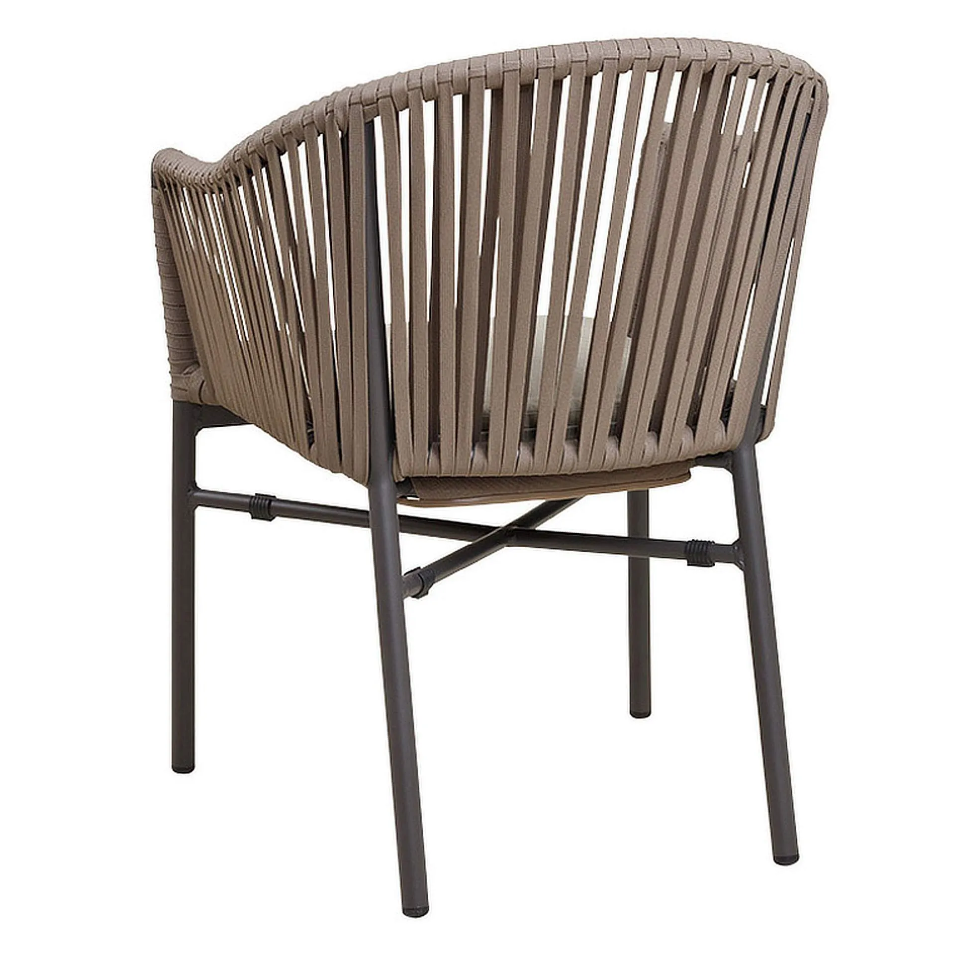 Sessel Reni, Geflecht taupe, Textilen, Terrassensessel, Outdoorsessel