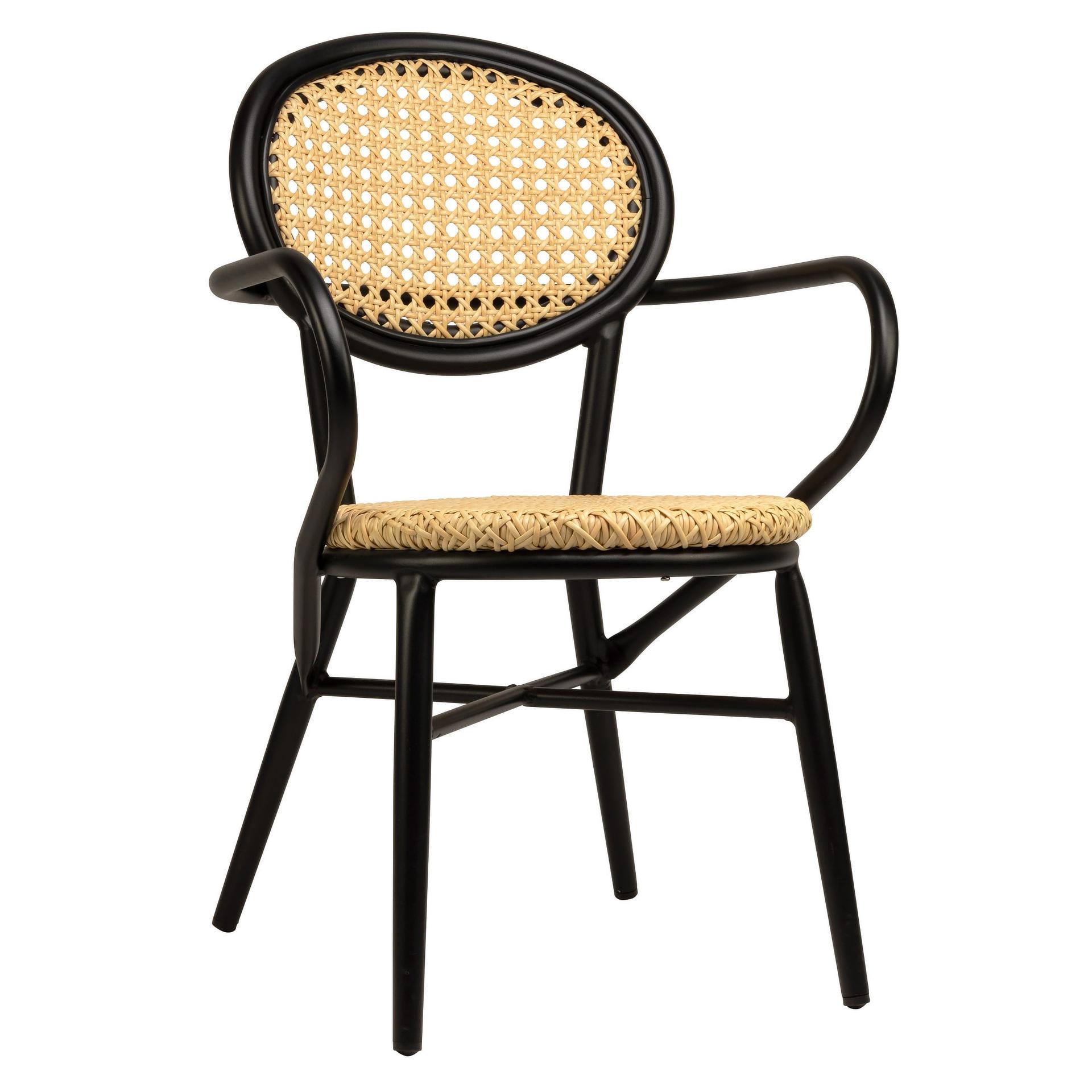 Stuhl Pavia AL, Gewebe natur, Korbgeflecht, Terrassenstuhl, Outdoorstuhl