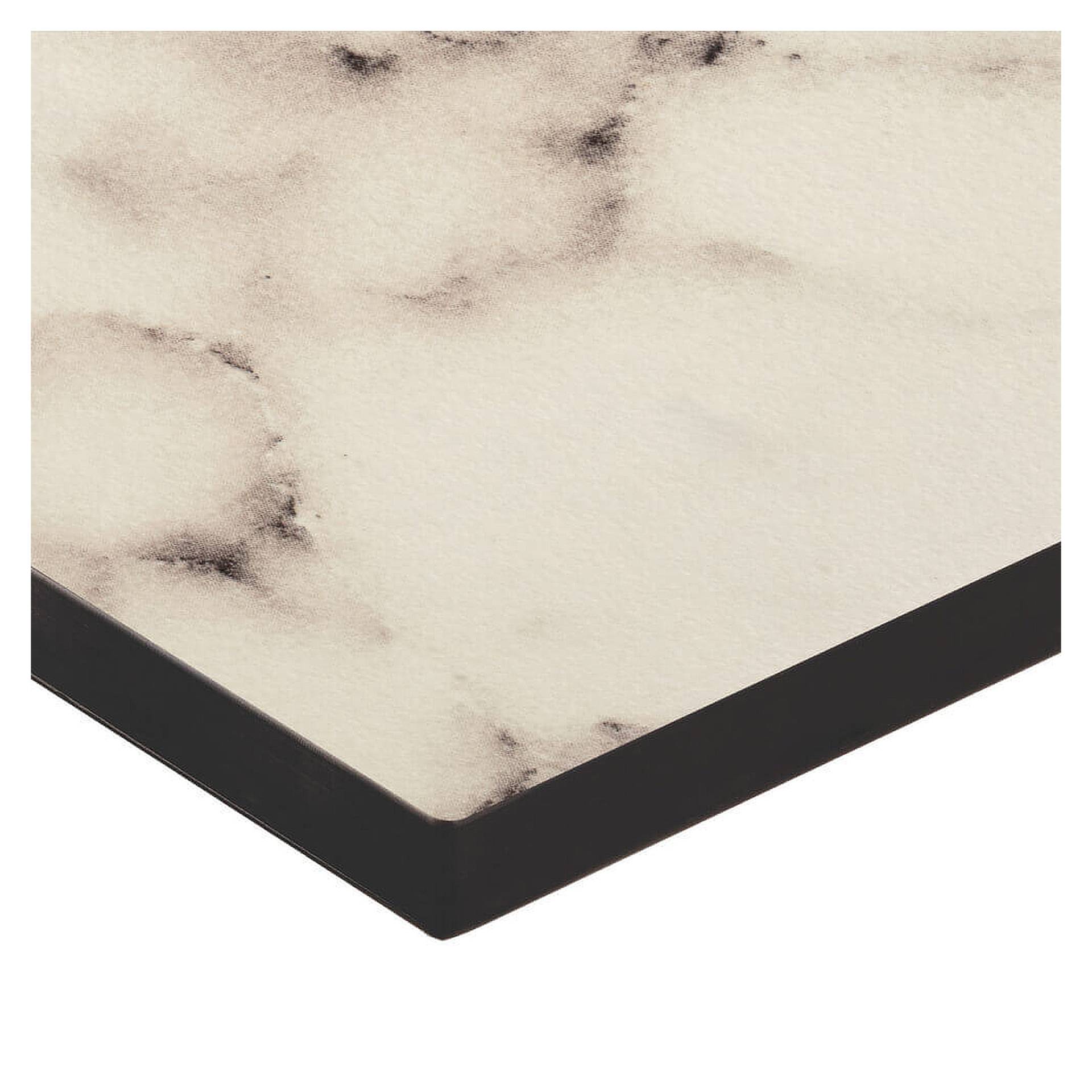 SELECT-Serie: Tischplatte Compact 12mm HPL Dekor Light Marble Terrassentischplatte Outdoor