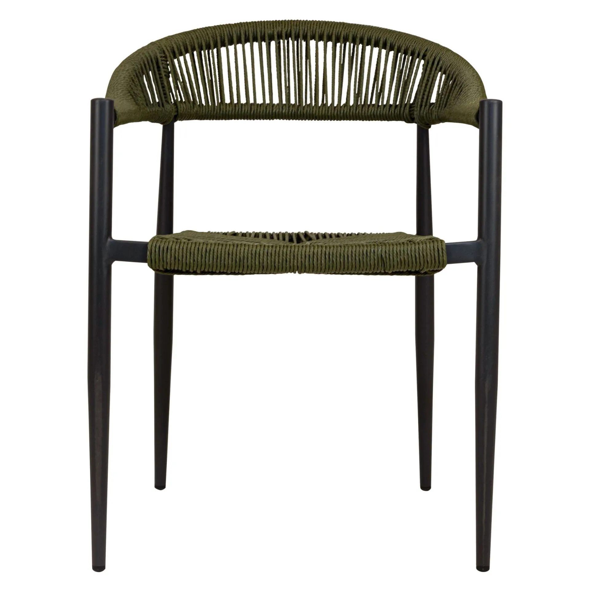 Sessel Nessa, Geflecht olive, Seilgeflecht in Binsenoptik, Terrassensessel, Outdoorsessel