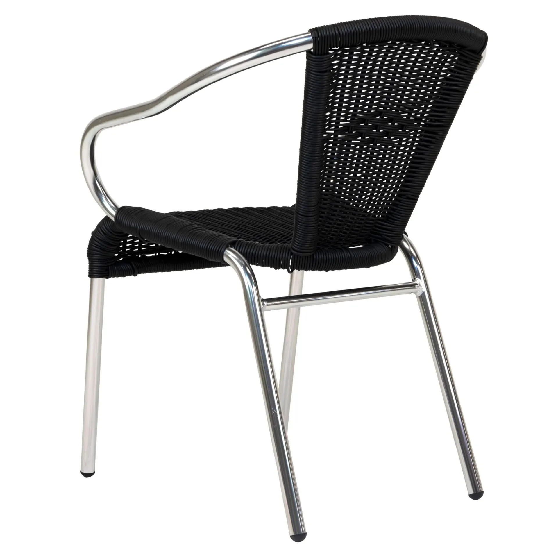 Stuhl Leopold, Gewebe black, Polyrattan, Terrassenstuhl, Outdoorstuhl