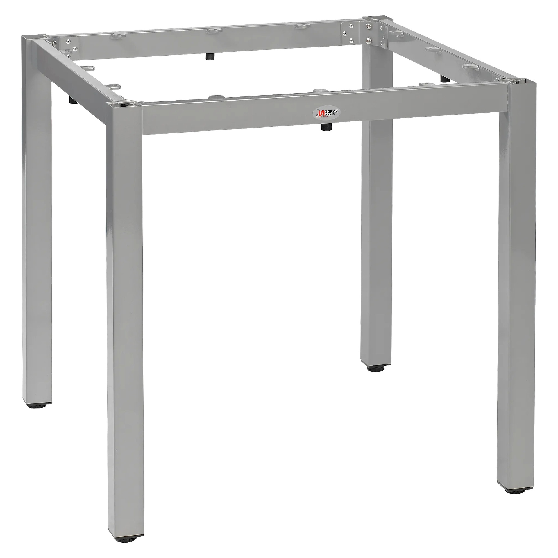Dina 80 Tischgestell Aluminium silber pulverbeschichtet, Outdoor, Terrasse
