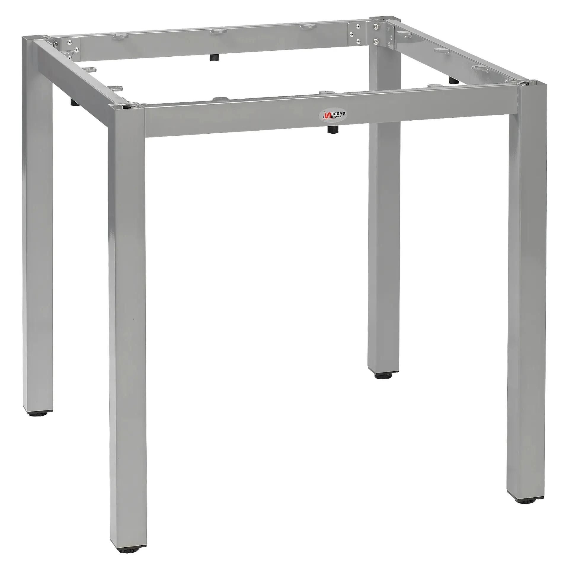 CLASSIC-Serie: Tischgestell Dina 80 Aluminium silber pulverbeschichtet, Outdoor, Terrasse
