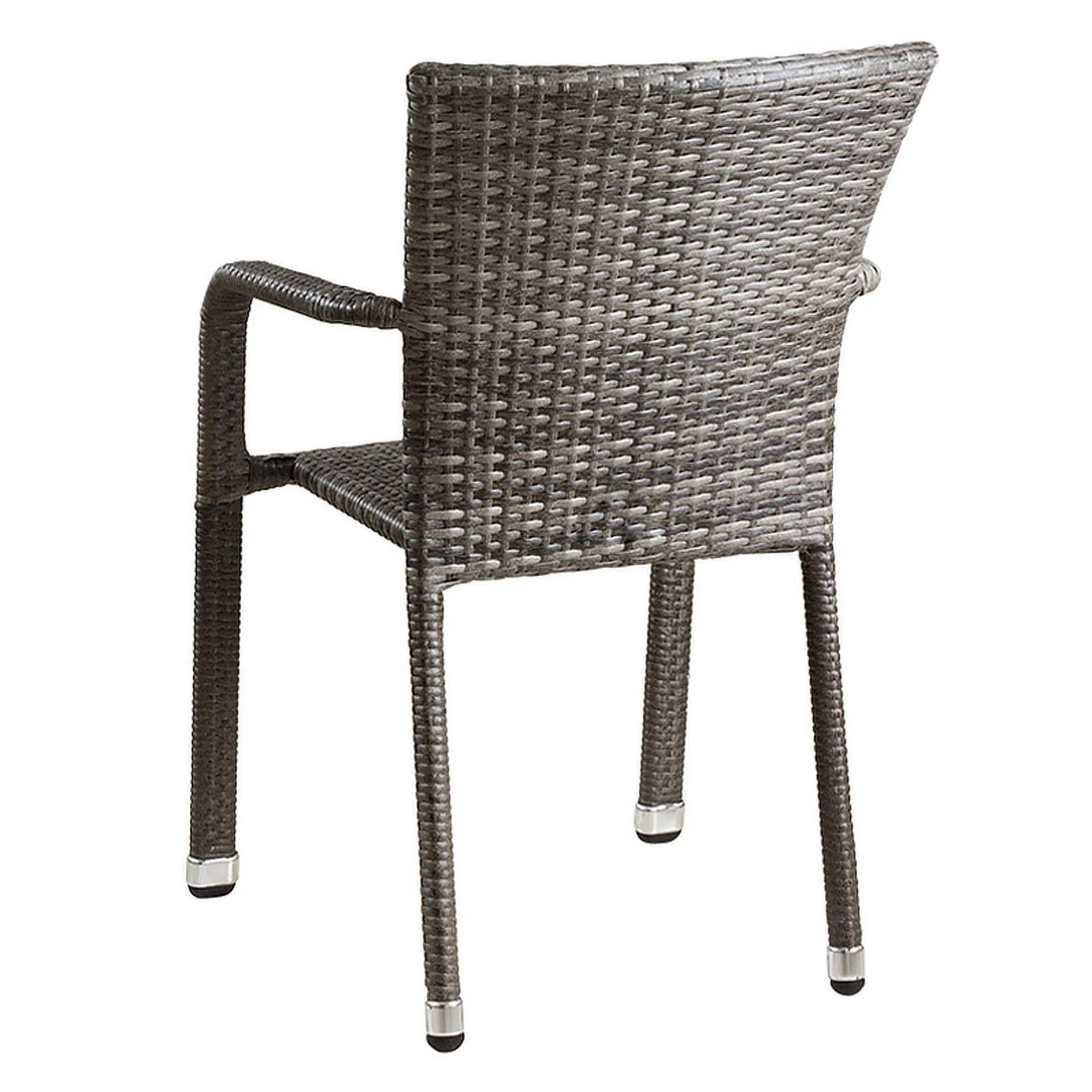 Stuhl Hugo NEW, Geflecht dunkelgrau, Polyrattan, Terrassenstuhl, Outdoorstuhl