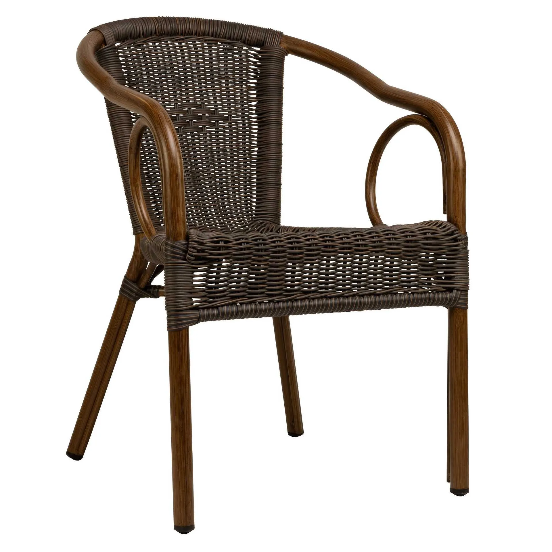 Stuhl Hulda, Gewebe coffee, Polyrattan, Terrassenstuhl, Outdoorstuhl