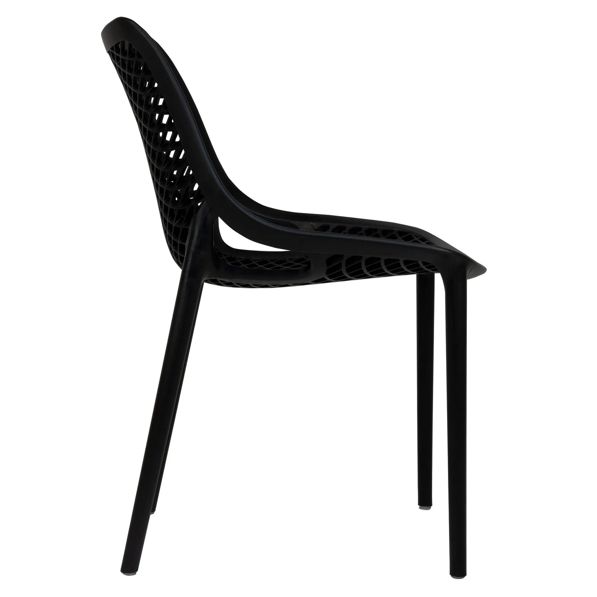 Stuhl Air Black FiberglasPolypropylen, Terrassenstuhl, Outdoorstuhl