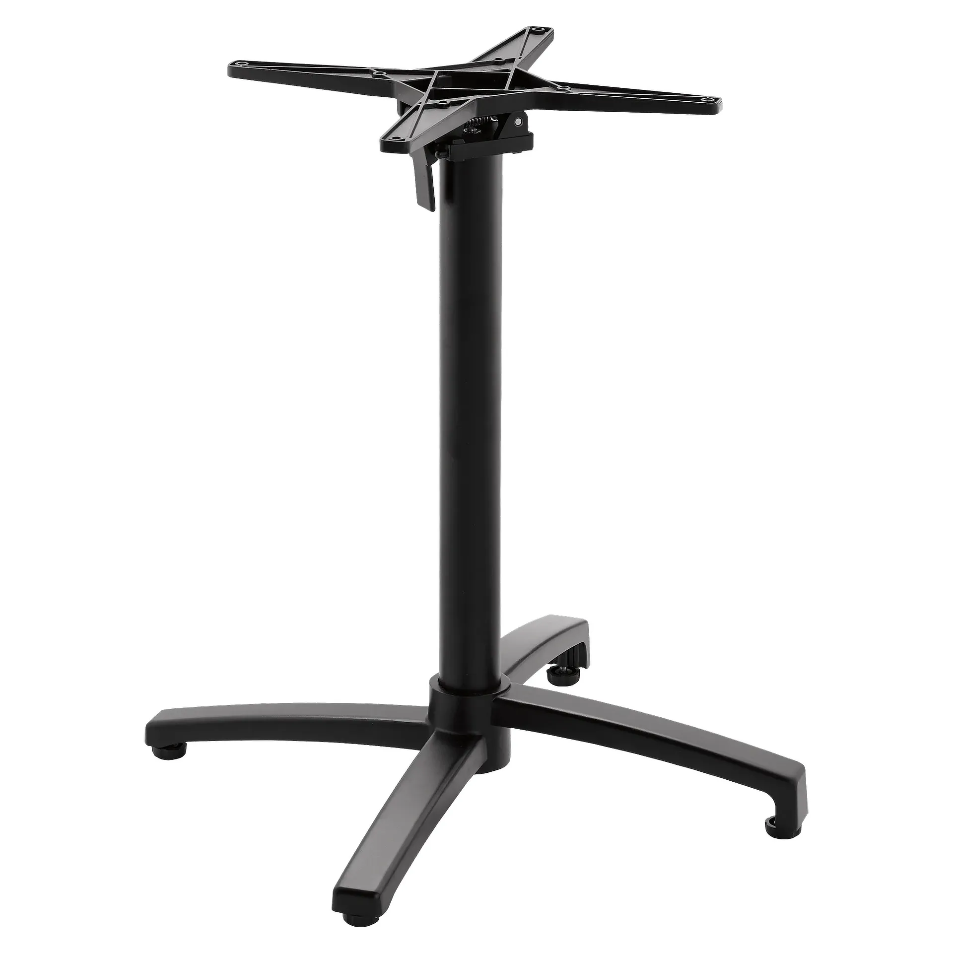 CLASSIC-Serie: Tischgestell Kalevi-1K klappbar, Aluminium schwarz pulverbeschichtet, Outdoor, Terrasse