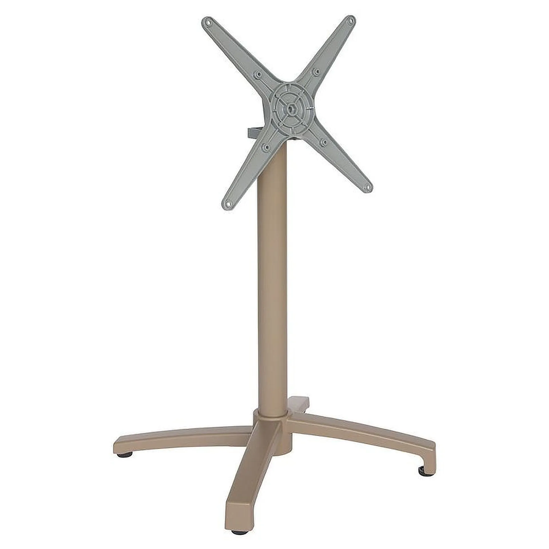 SELECT-Serie: Tischgestell Velos-1K klappbar Aluminium taupe pulverbeschichtet, Outdoor, Terrasse