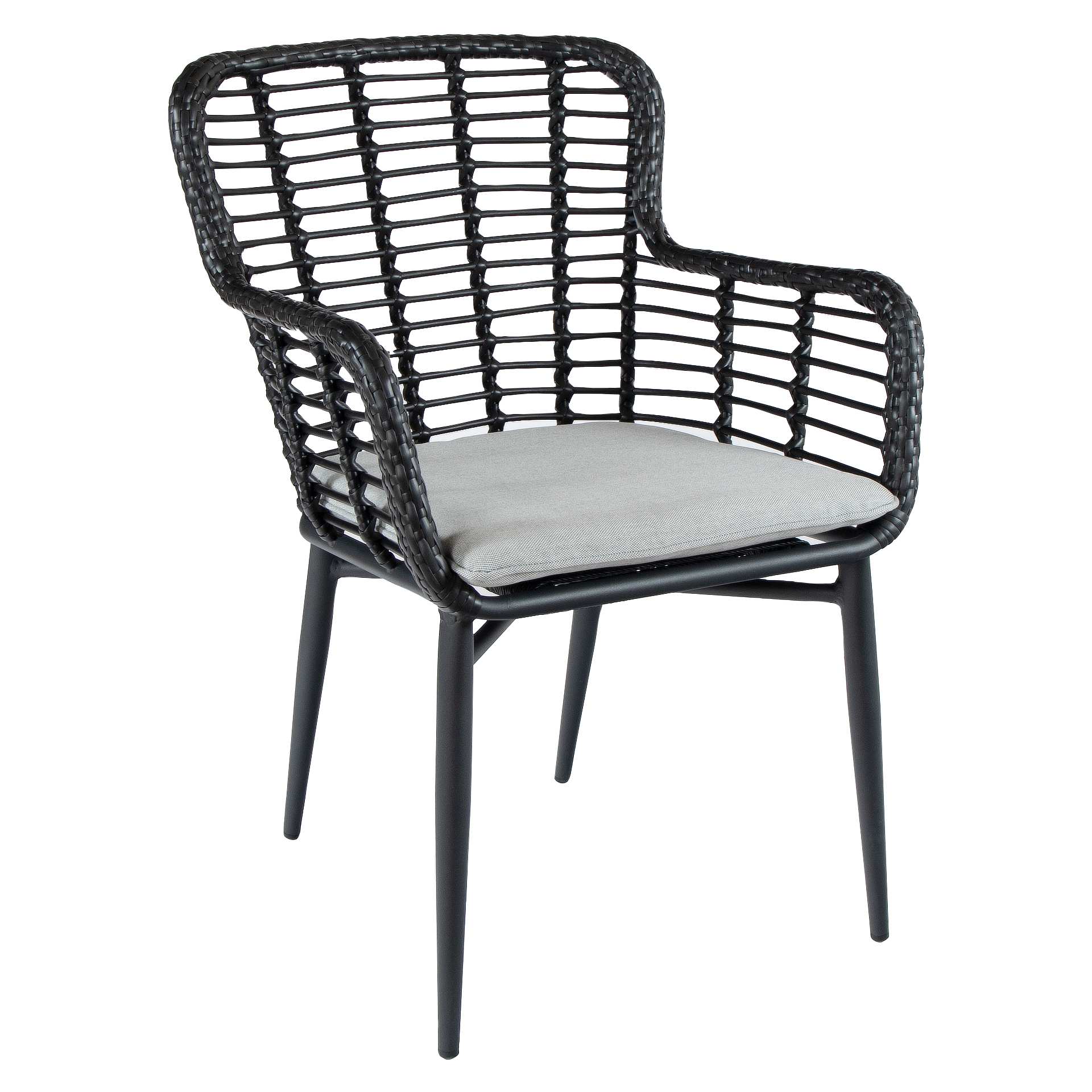 Stuhl Pepe, Geflecht mocca, Binsengeflecht, Terrassenstuhl, Outdoorstuhl