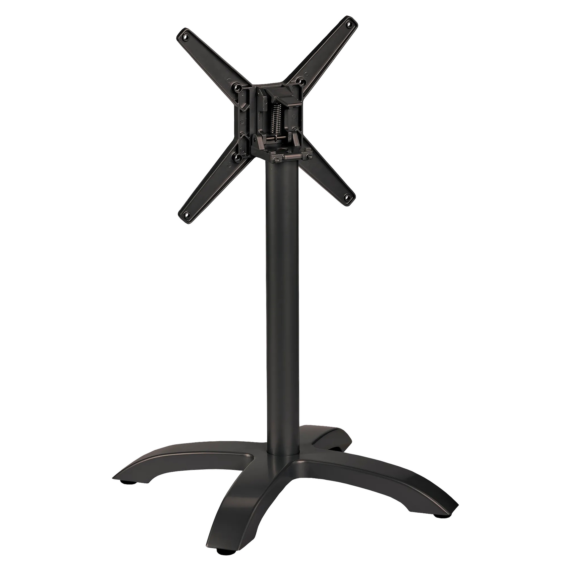 SELECT-Serie: Tischgestell Vento-1K klappbar Aluminium schwarz pulverbeschichtet, Outdoor, Terrasse