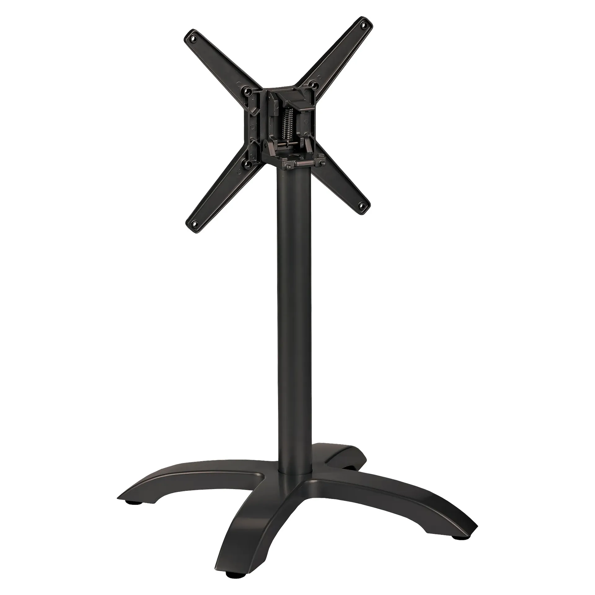 CLASSIC-Serie: Tischgestell Irena-1K klappbar, Aluminium schwarz pulverbeschichtet, Outdoor, Terrasse
