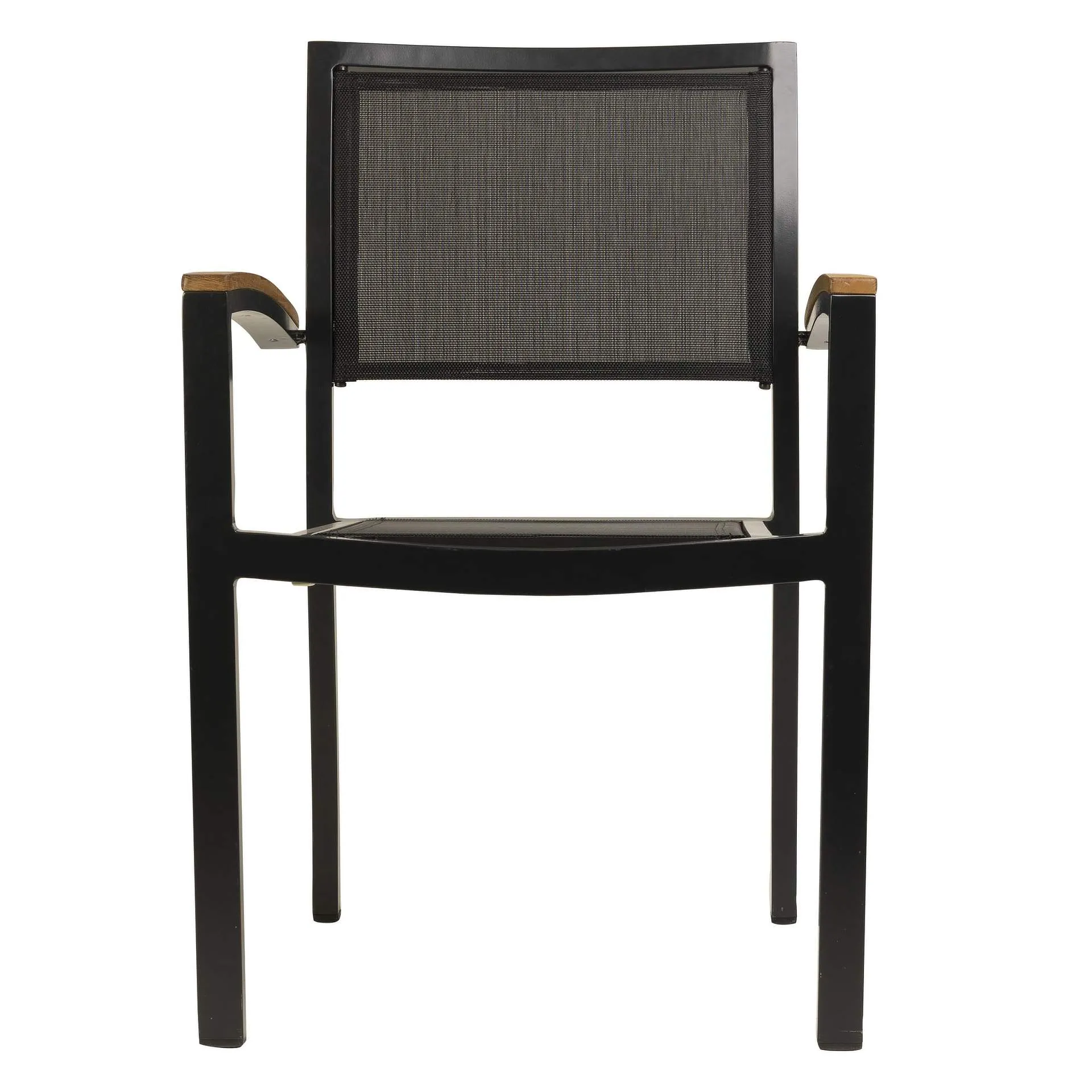 Stuhl Carmen, Gewebe black, Textilen, Gestell black, Terrassenstuhl, Outdoorstuhl