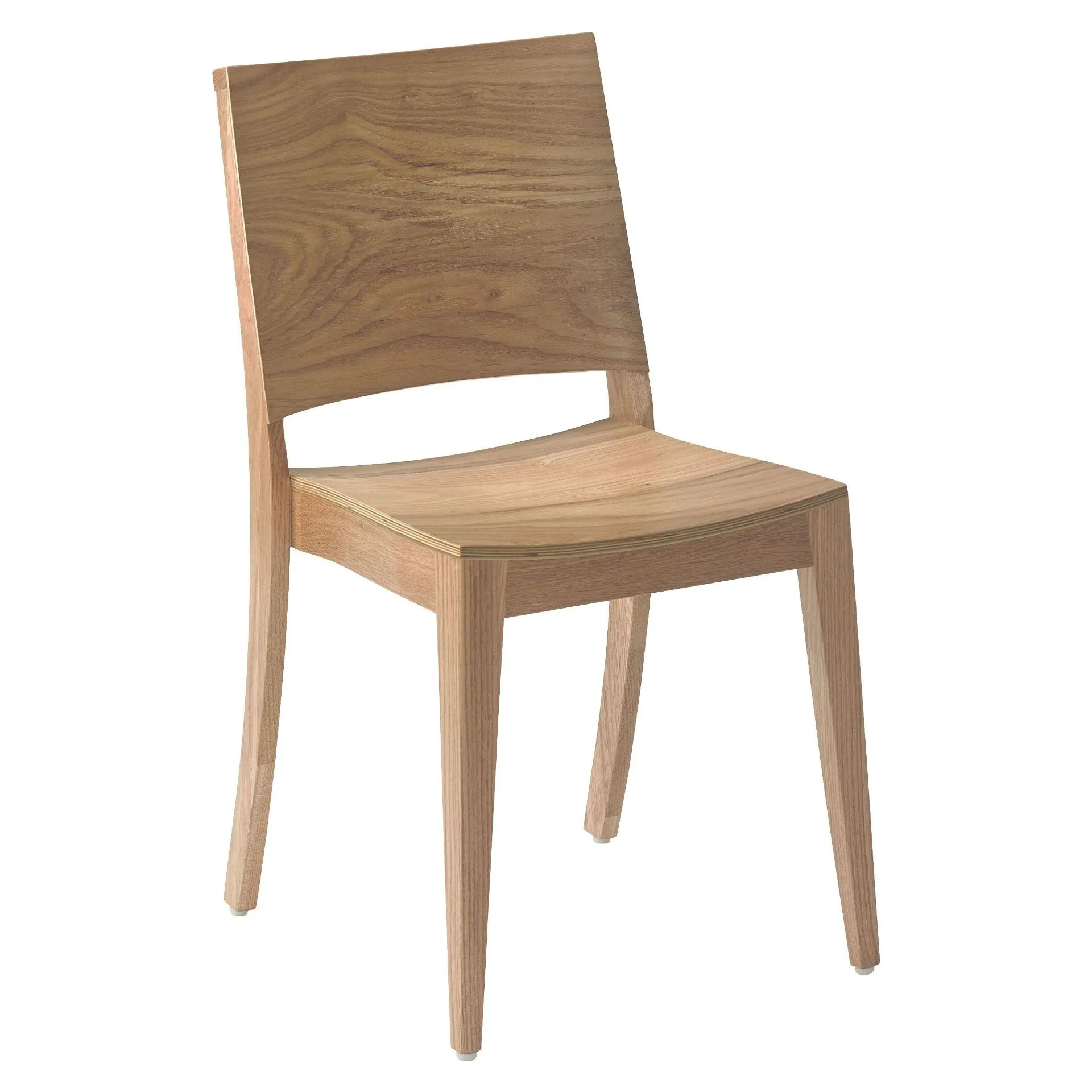 Stuhl Sara, Holzsitz, Eiche Natur, Holzstuhl, Gastronomiestuhl