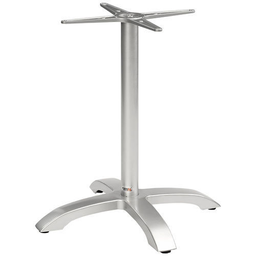 Irena-4-silber Gastronomie Terrassen Tischgestell Irena-4 Aluminium silber pulverbeschichtet, Outdoortischgestell