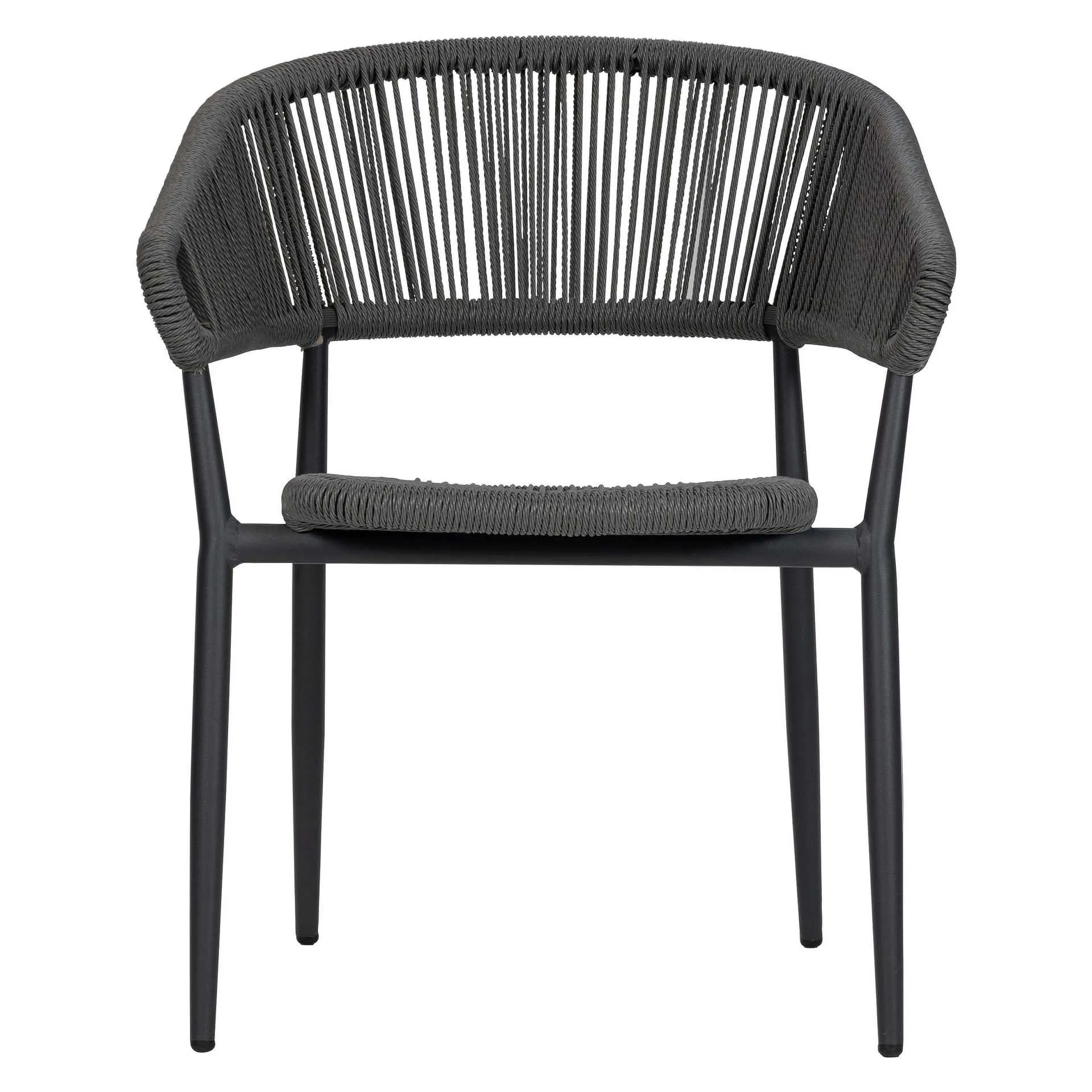 Sessel Toro, Geflecht grey, Seilgeflecht in Binsenoptik, Terrassensessel, Outdoorsessel