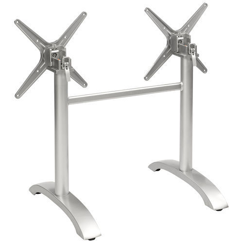 Irena-2K-silber Gastronomie Terrassen Tischgestell Irena-2K mit Klappmechanismus, Aluminium silber pulverbeschichtet, Outdoortischgestell