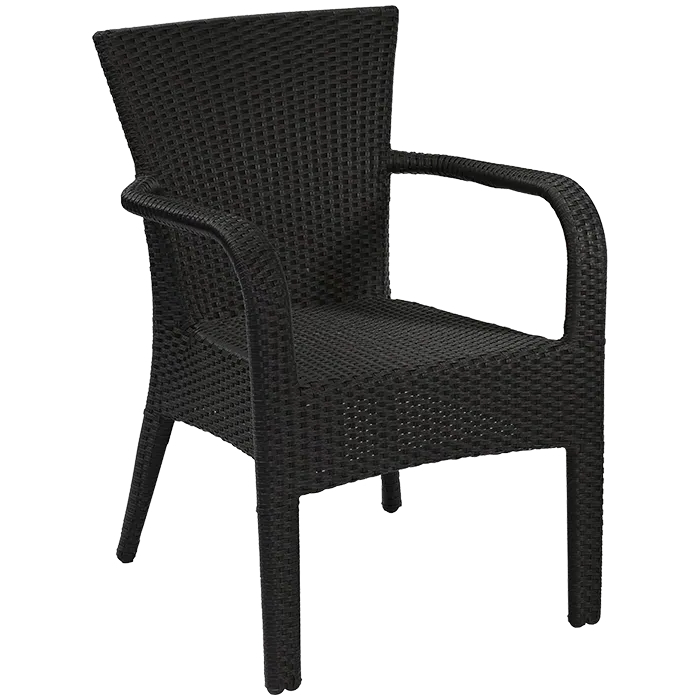 Stuhl Johny, Geflecht schwarz, Polyrattan, Terrassenstuhl, Outdoorstuhl Stuhl Johny, Geflecht schwarz, Polyrattan, Terrassenstuhl, Outdoorstuhl