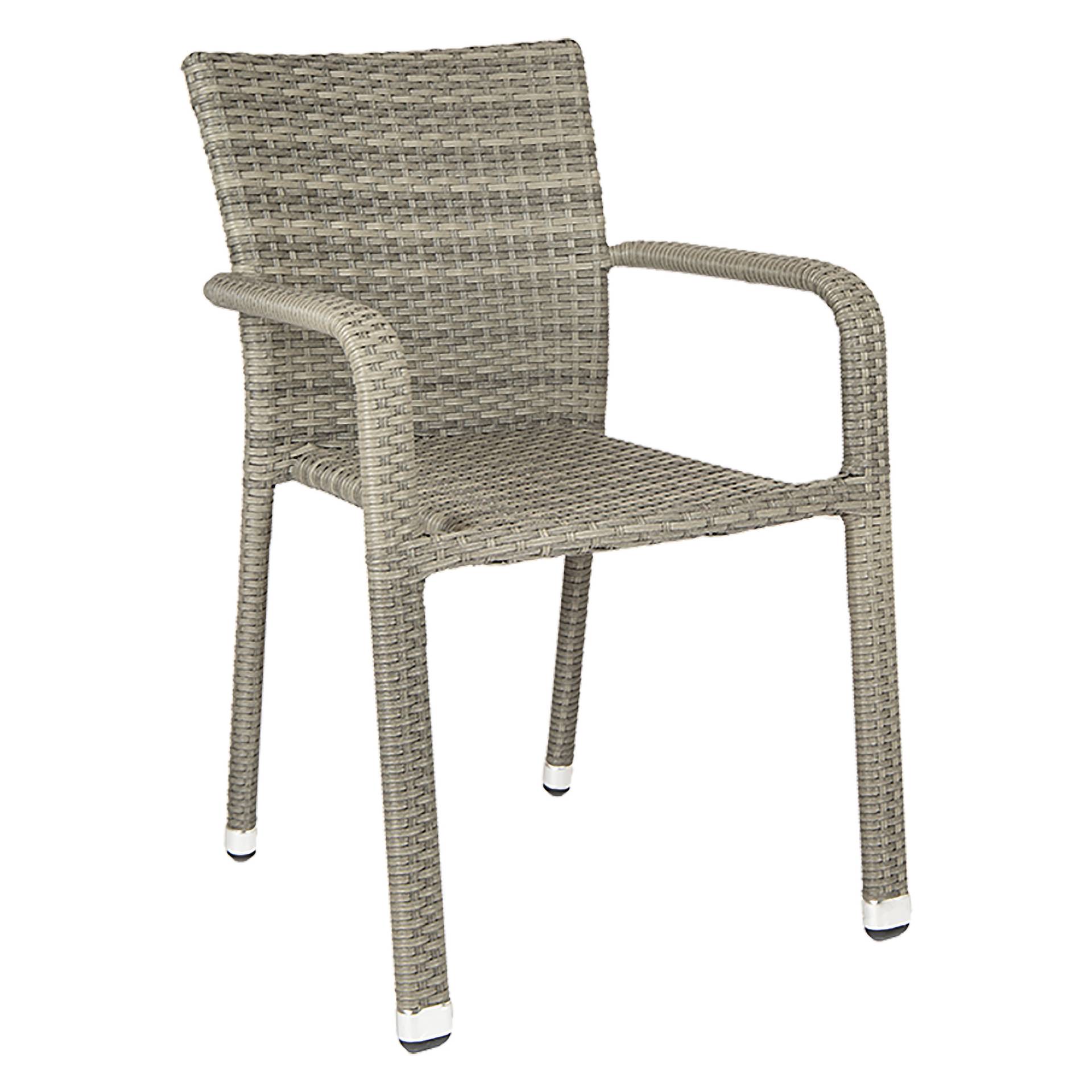Sessel Luca, Geflecht grey, Polyrattan, Terrassensessel, Outdoorsessel