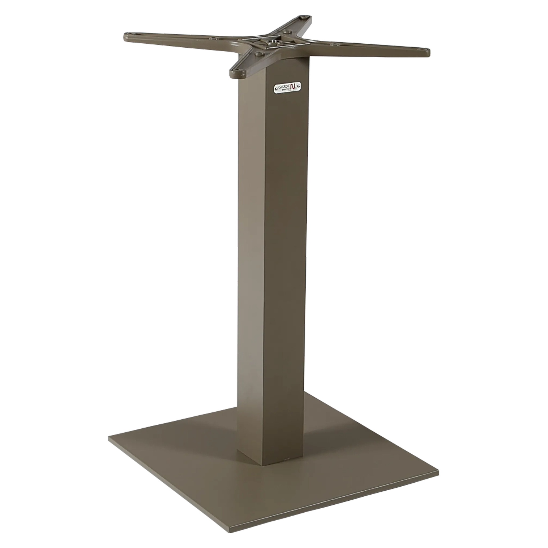 Ana Q Tischgestell Aluminium greige pulverbeschichtet, Outdoor, Terrasse