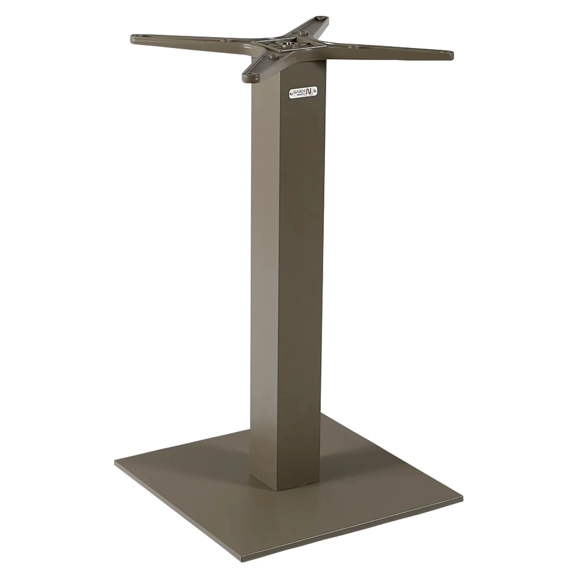 CLASSIC-Serie: Tischgestell Ana Q Aluminium greige pulverbeschichtet, Outdoor, Terrasse