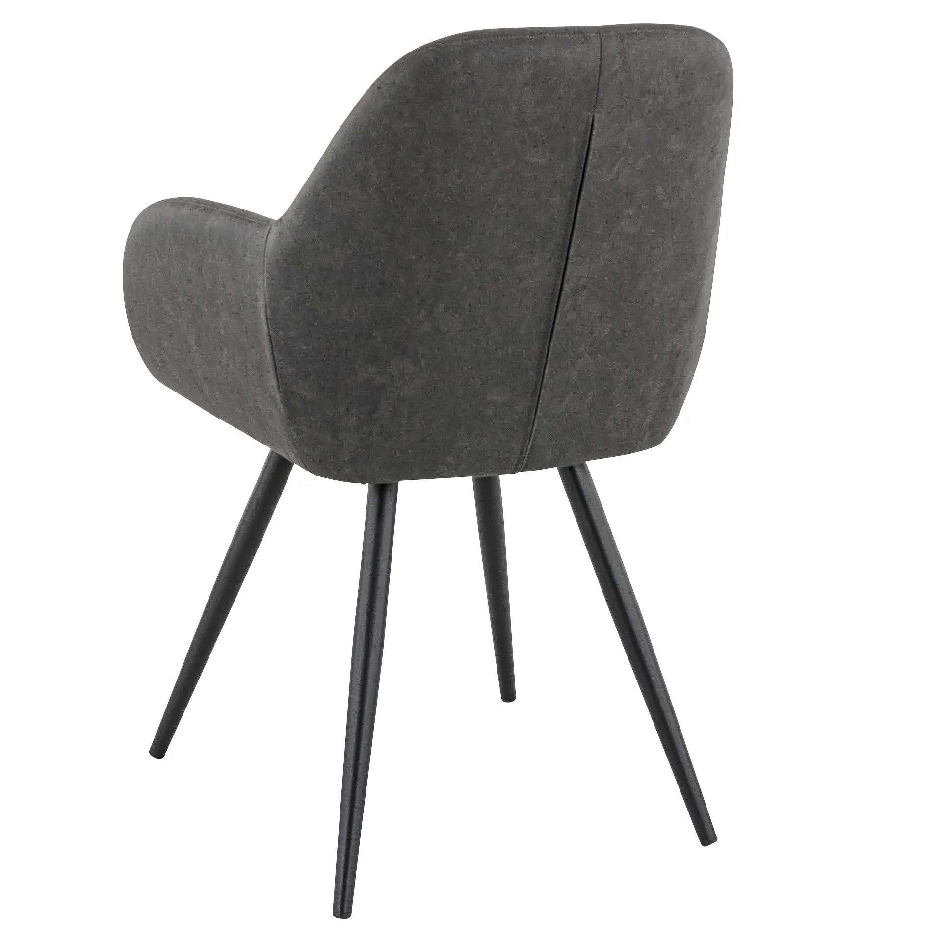 Stuhl Alfons, Polster Anthrazit, Schwarz, Polsterstuhl, Factory Industrie Design