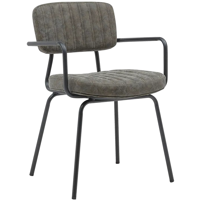 Stuhl Julian AL, Polster Grau, Gestell schwarz, Polsterstuhl, Factory Industrie Design Stuhl Julian AL, Polster Grau, Gestell schwarz, Polsterstuhl, Factory Industrie Design